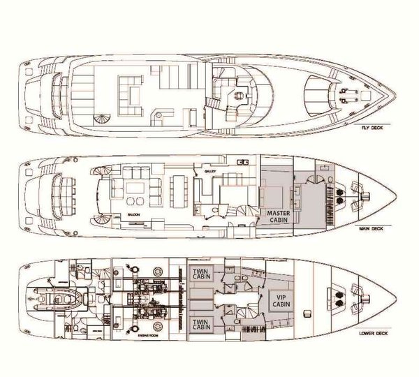 Yacht SANJANA -  Layout