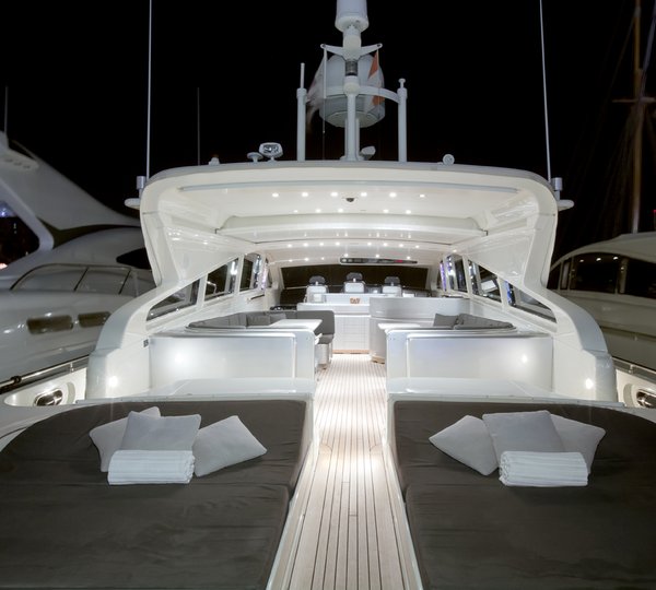 Yacht SARAH A -  Aft Deck at Night