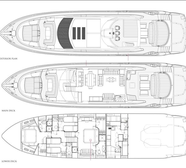 Yacht SKYFALL -  Layout
