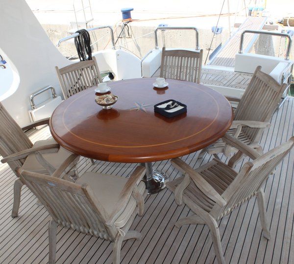 Yacht VANGUARD -  Aft Deck Al Fresco Dining