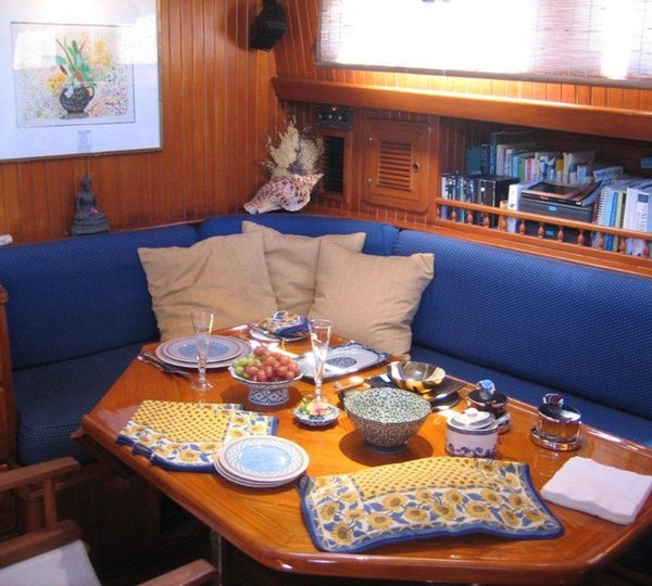 Interior dining below decks