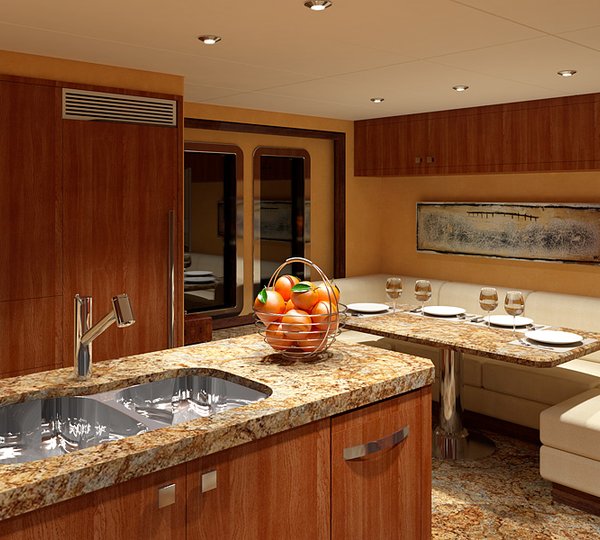 luxury yacht Ocean Alexander 120 Galley