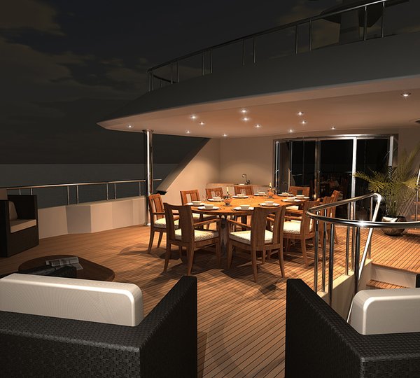 luxury yacht Ocean Alexander 120 first deck