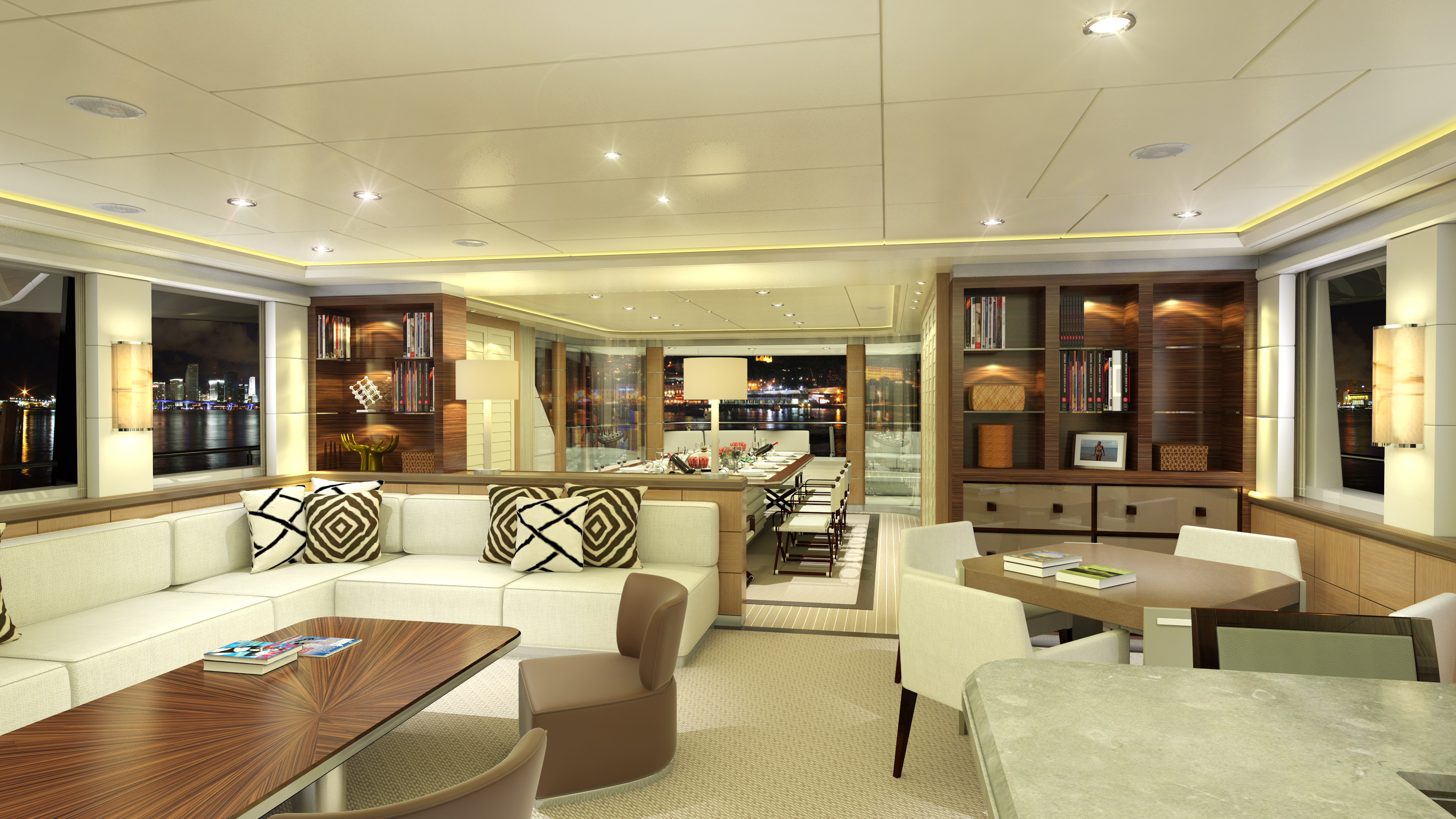 33m catamaran yacht Quaranta Salon
