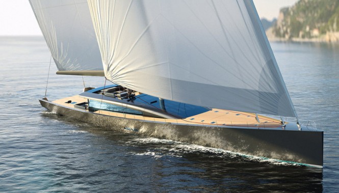 CNB 180 sailing yacht Evoë concept designed by Berret-Racoupeau - Photo courtesy of CNB Superyachts