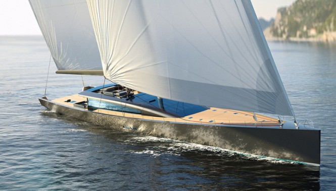 CNB 180 sailing yacht Evoë concept designed by Berret-Racoupeau - Photo courtesy of CNB Superyachts