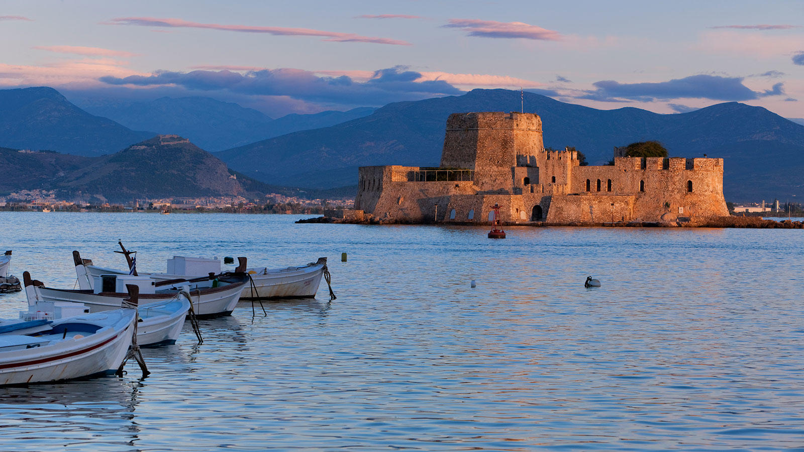 Greek Riviera Bourtzi fortresso Peloponnese