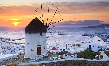 windmill in mykonos greece
