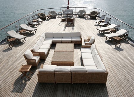 Sun Deck On Board Yacht SAVARONA