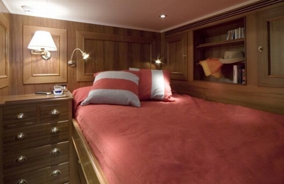 Red Guest's Cabin Aboard Yacht TIZIANA