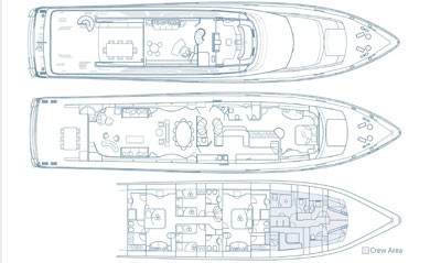 Deck Plans / Map Aboard Yacht LET IT BE