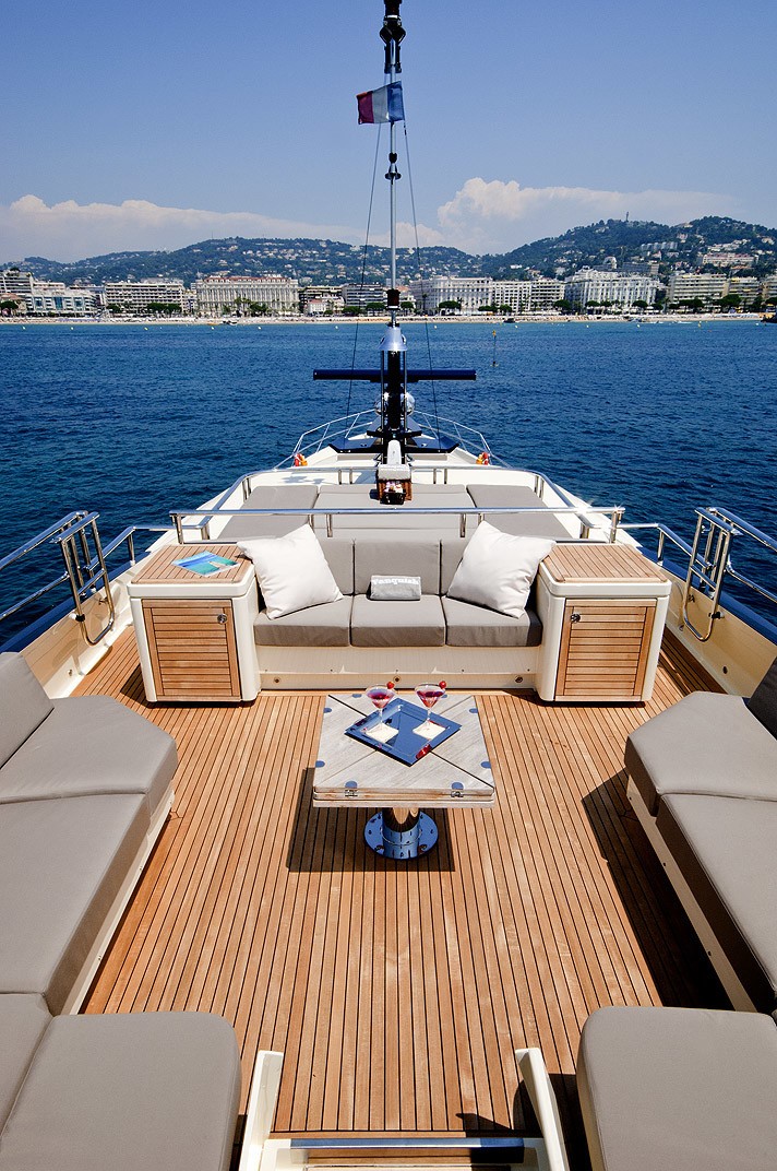 Deck Sitting On Board Yacht VANQUISH