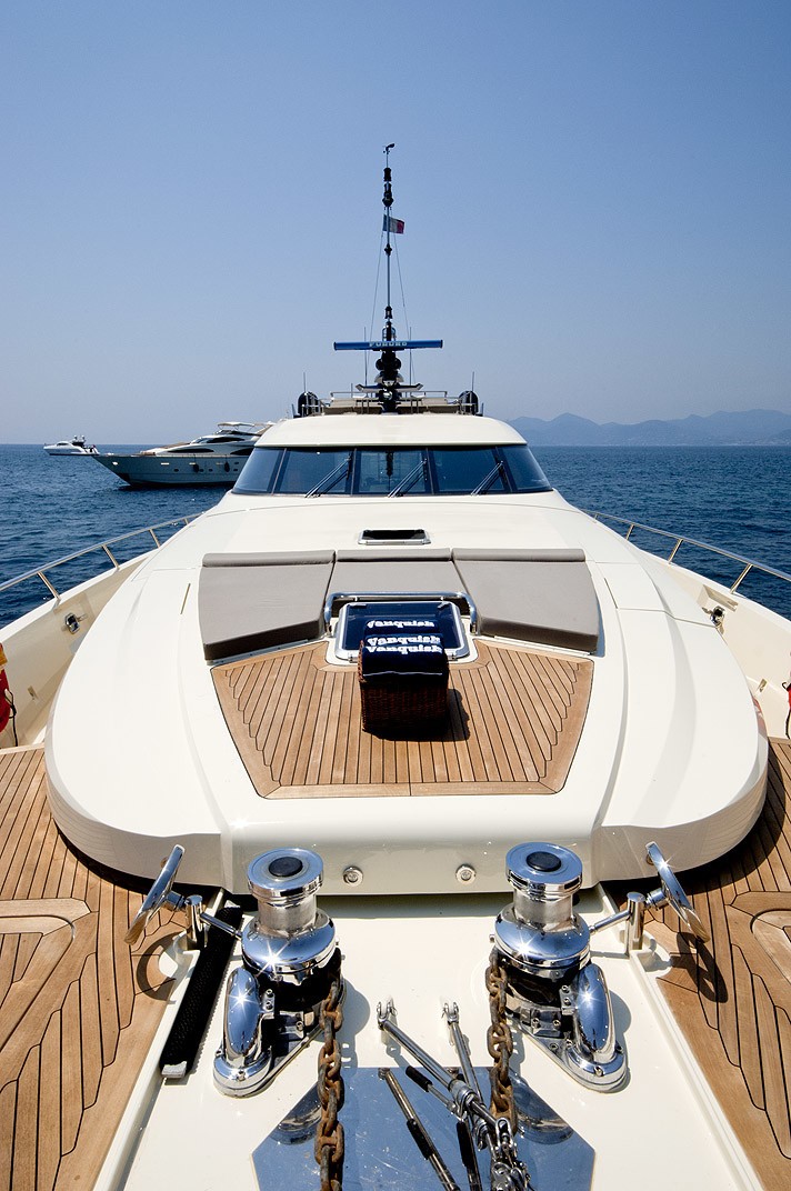 Fore Deck On Board Yacht VANQUISH