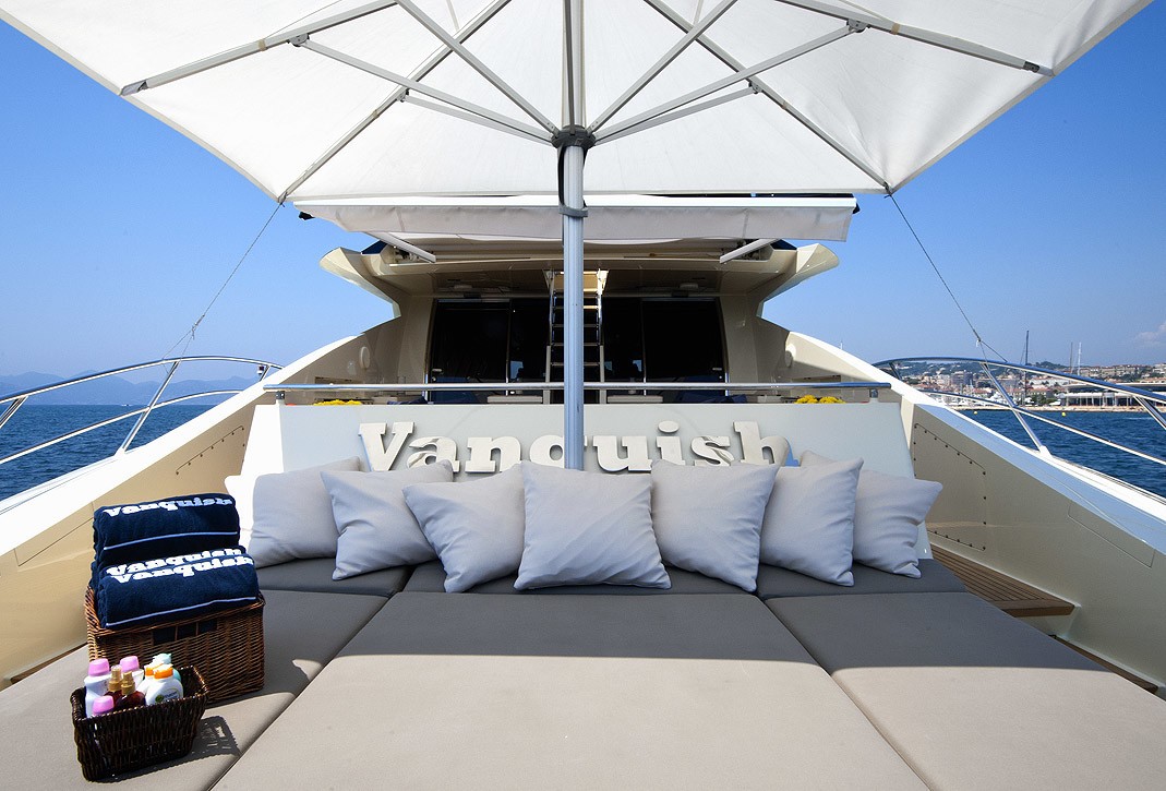 Sunbeds Aboard Yacht VANQUISH
