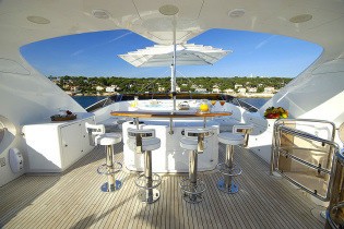 Sun Deck Drinks Bar On Yacht WILD THYME