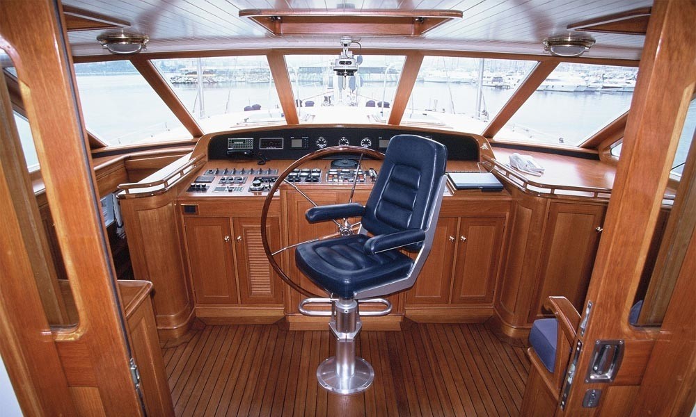 Pilot House On Board Yacht AXIA