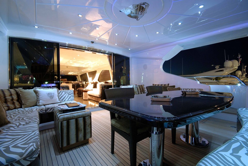 Aft Sitting By Evening Aboard Yacht AFRICAN CAT