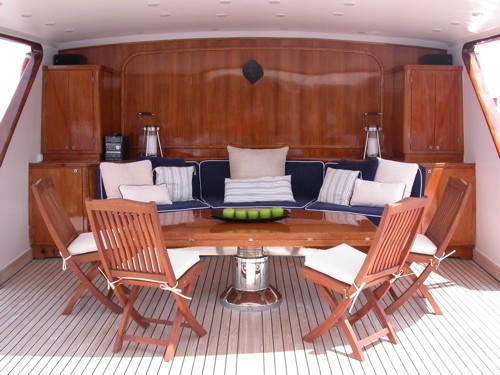 Sun Deck Lounging Aboard Yacht AVA