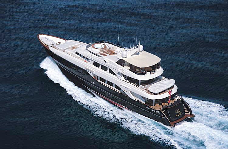 From Above: Yacht BLUE BREEZE's Cruising Pictured