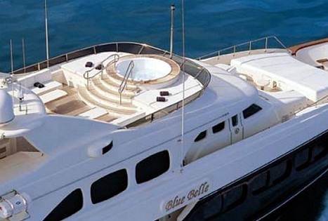 Jacuzzi Pool: Yacht BLUE BREEZE's From Above Aspect Captured
