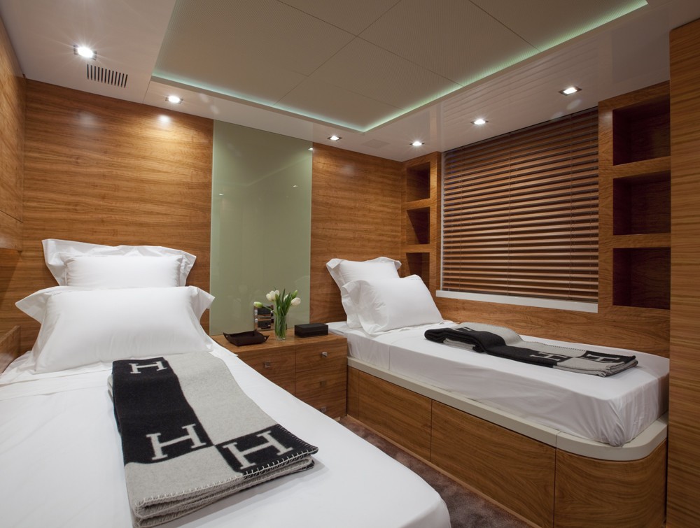 Twin Bed Cabin On Board Yacht SIERRA ROMEO