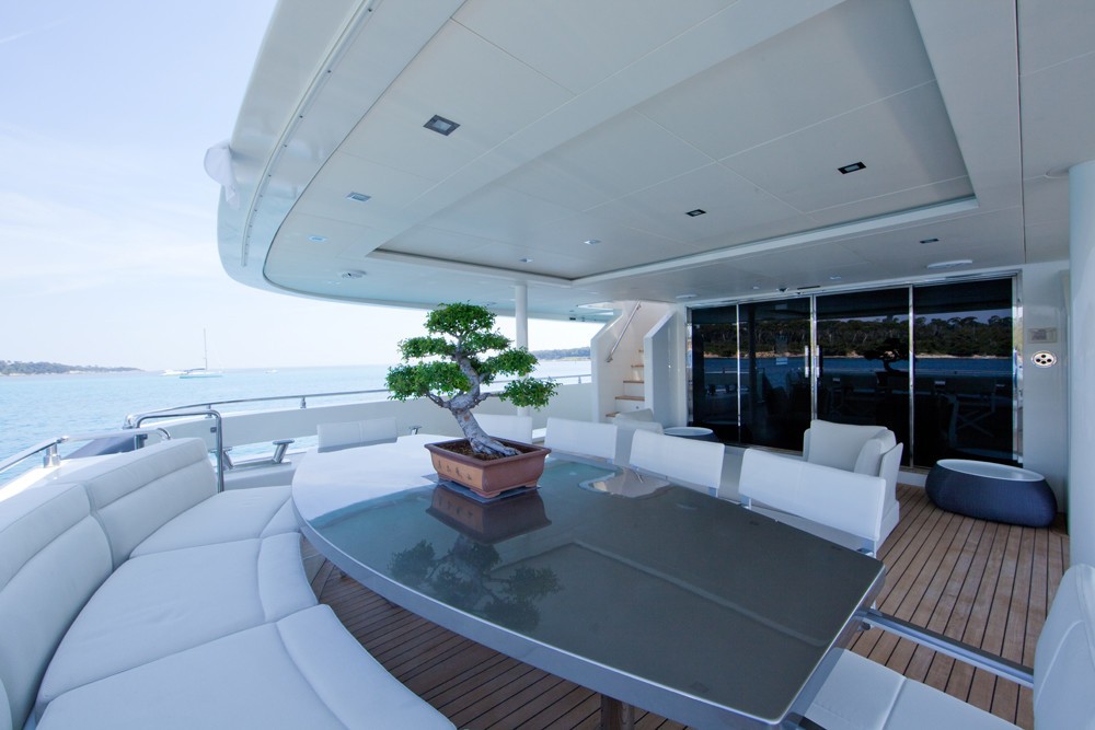 Aft Deck Eating/dining On Board Yacht SIERRA ROMEO