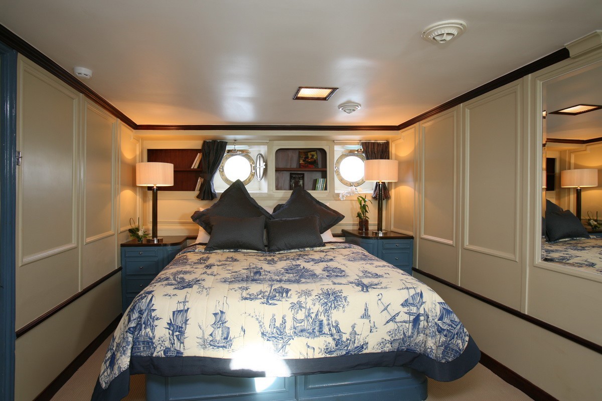 Blue Guest's Cabin Aboard Yacht CALISTO