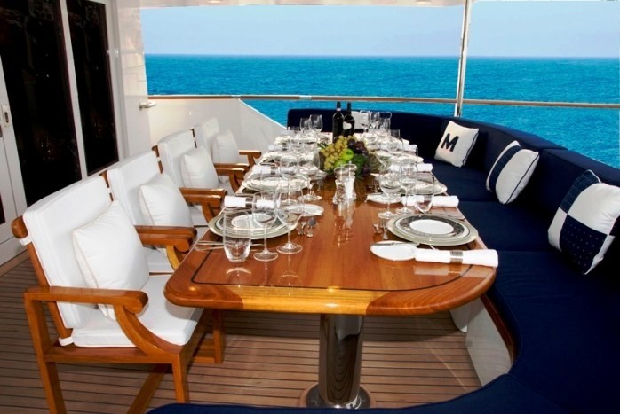 External Eating/dining Furniture On Yacht MAVERICK II