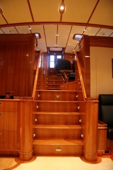 Saloon Staircase On Board Yacht THIS IS US