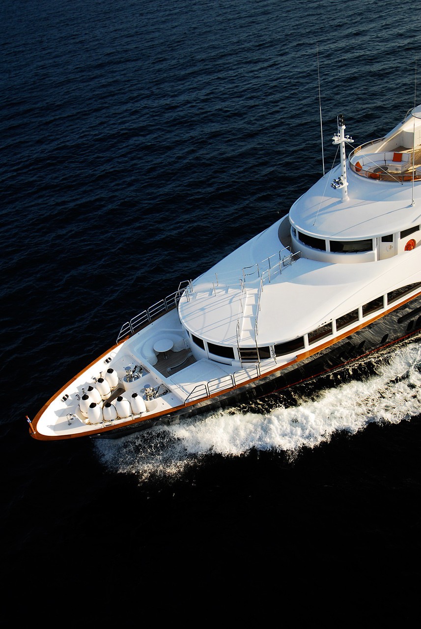 Ship's Bow Aboard Yacht BLUE VISION