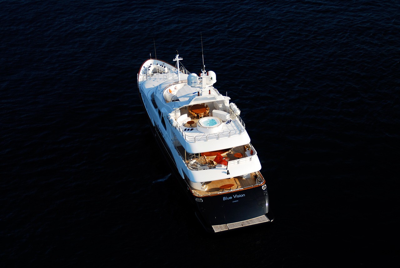 From Above Aspect On Yacht BLUE VISION