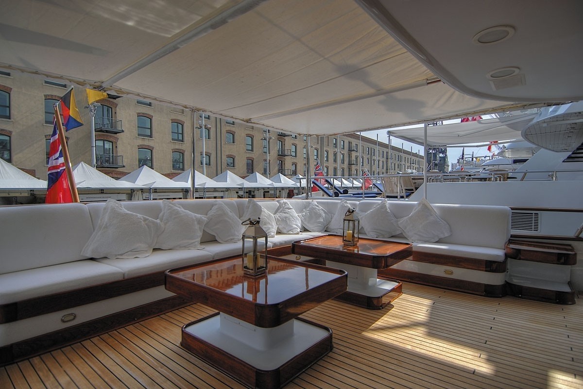 Premier Aft Deck Sitting Zone Aboard Yacht CD TWO