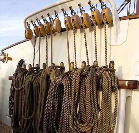 Deck Gear Aboard Yacht ADORNATE