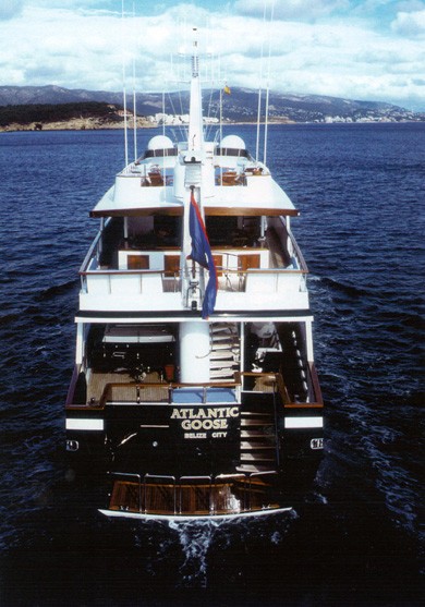 Stern On Board Yacht ATLANTIC GOOSE