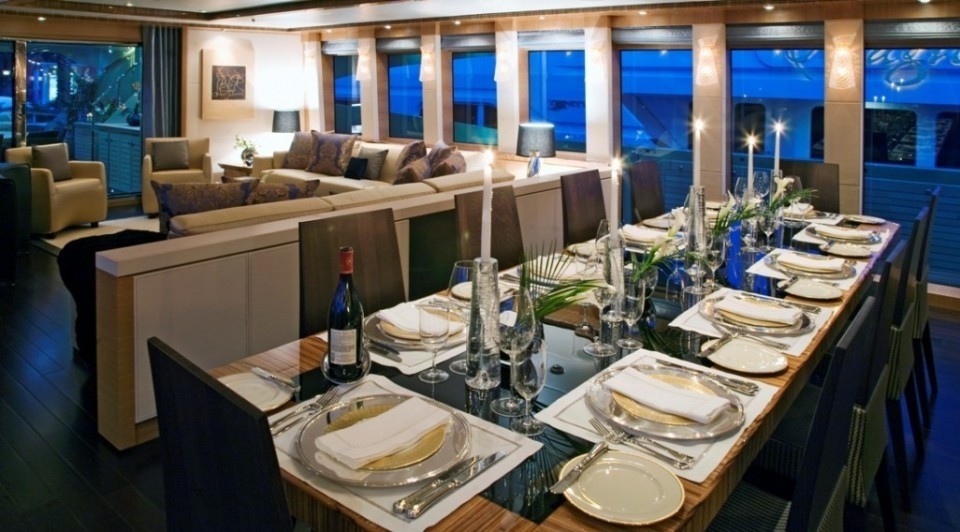 Furniture Set On Board Yacht HOKULANI