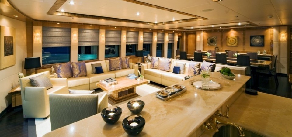 Saloon Aboard Yacht HOKULANI