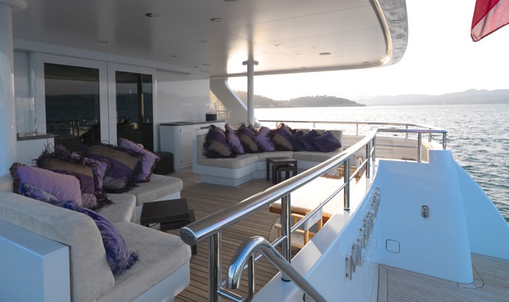 Covered Zone Aboard Yacht MY LITTLE VIOLET