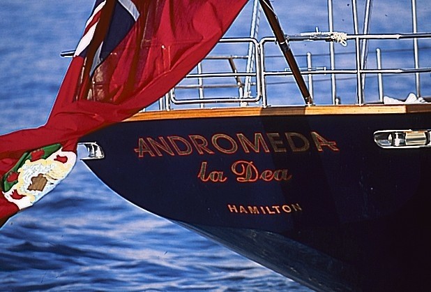 Aft Aboard Yacht ANDROMEDA LA DEA