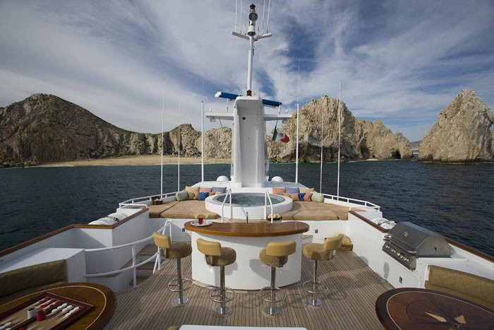 Sun Deck Drinks Bar On Board Yacht EL DUENDE