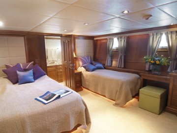 Twin Bed Cabin On Board Yacht INSPIRATION