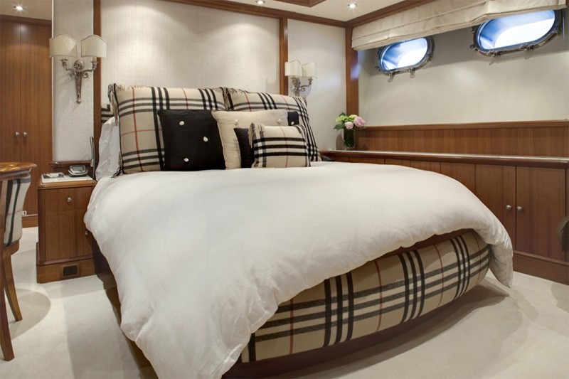 Burberry Guest's Stateroom Aboard Yacht JO