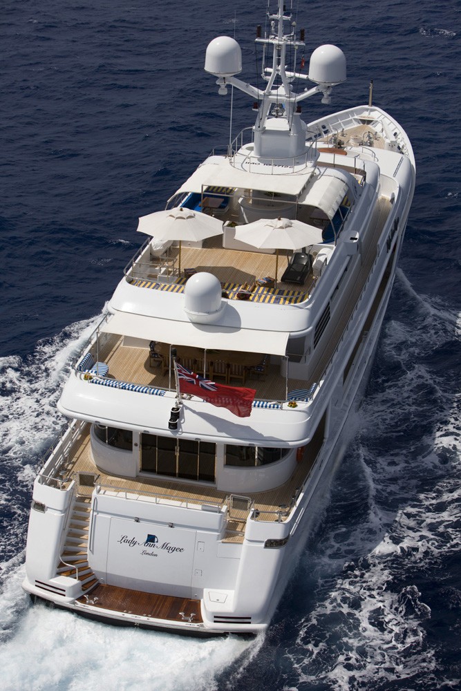 Aft Decks Aboard Yacht LADY ANN MAGEE