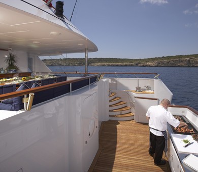 Barbeque Aboard Yacht TELEOST