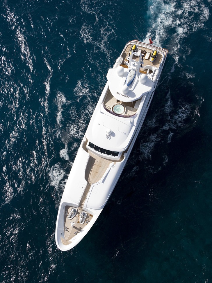 From Above Aspect On Board Yacht ODESSA