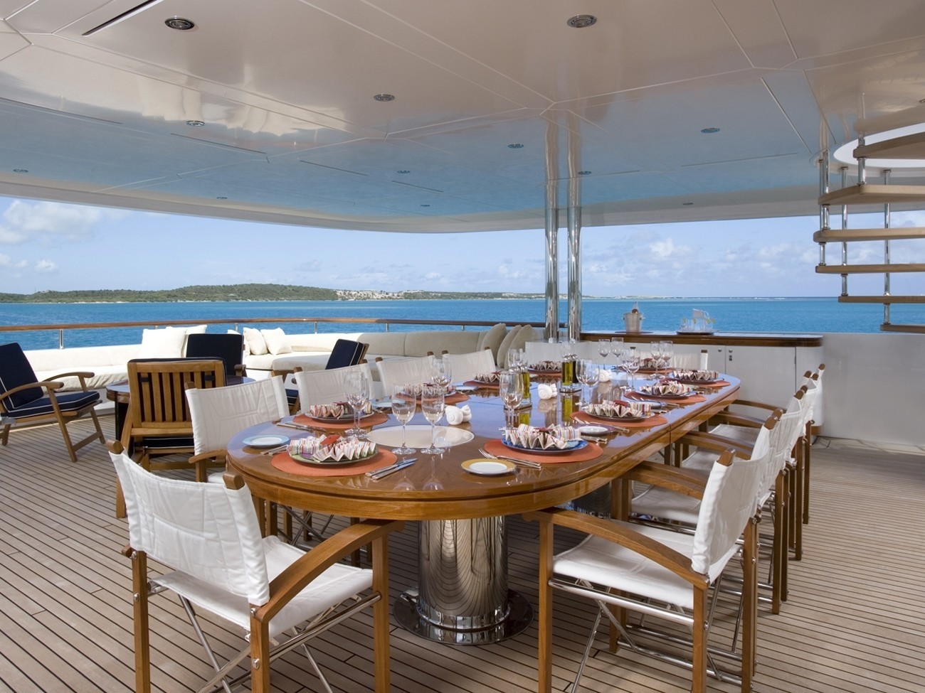 Top Deck Aboard Yacht ODESSA