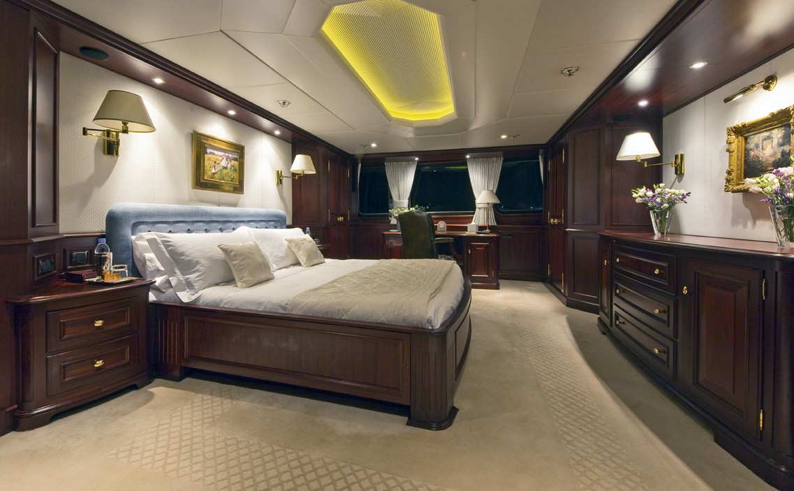 Main Master Cabin Profile Aspect On Board Yacht LEGEND