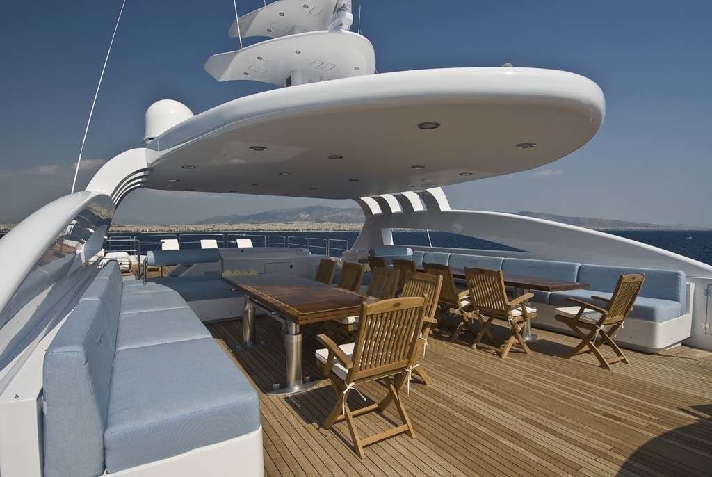 Cover: Yacht O'NEIRO's Sun Deck Pictured