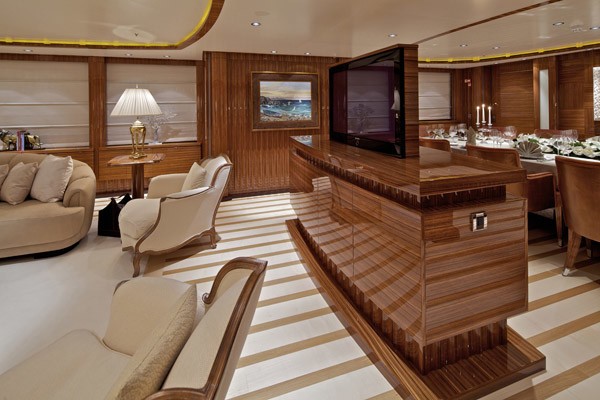 Saloon Television On Board Yacht MIA RAMA
