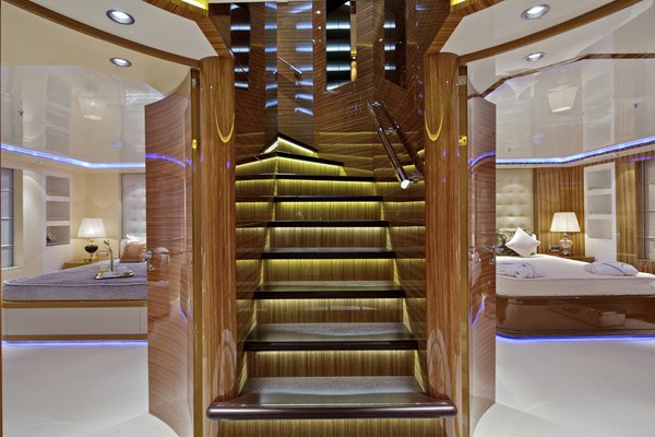 Stairway On Board Yacht MIA RAMA