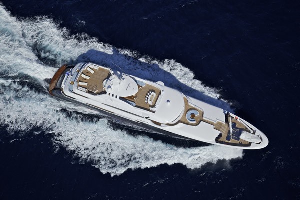 From Above Aspect On Board Yacht MIA RAMA